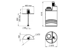 Емкость дозировочная 100 с турбинной мешалкой