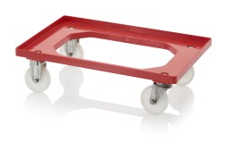 Тележка для ящиков с колёсами из полиамида RO 64 PAX BO, красного цвета