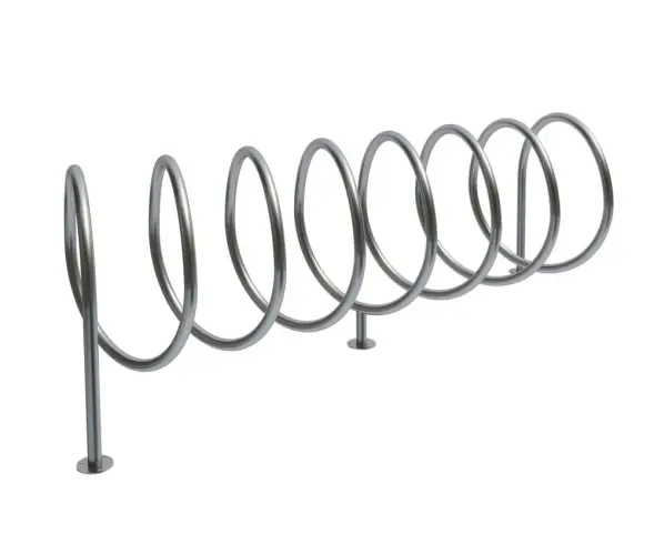 Велопарковка из нержавеющей стали «Спираль» 7 мест