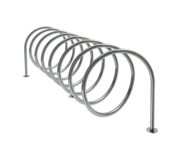 Велопарковка из нержавеющей стали «Спираль» 7 мест