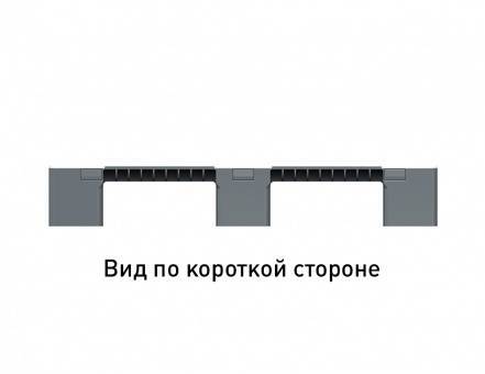 Паллет (поддон) пластиковый усиленный сплошной на 3-х полозьях, 1200х1000x150 мм, серый [02.114F.91.PEF.T20X]