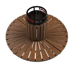 Скамейка стальная вокруг дерева или столба «Экспресс» С кашпо