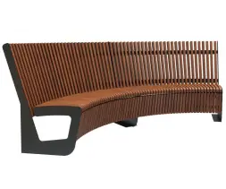 Скамейка стальная полукруглая «Авиньон» 1560 мм