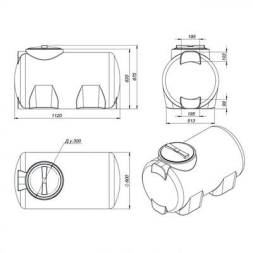 Емкость H 300 л синяя