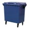 Мусорный контейнер для ТБО/ТКО, 770 л, на колёсах, с крышкой, пластик, евро, цвет: синий