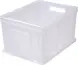 Ящик пластиковый перфорированный, 400×300×230 мм, 21.6 л, белый [703.02.01 м]