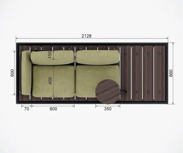 Диван «Лаундж пад» (1/2/2/1/кр)