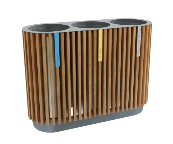 Урна для раздельного сбора мусора «Стеллар Вуд»