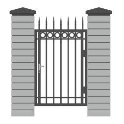 Кованая металлическая калитка МК9