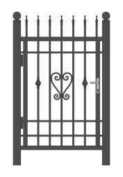 Кованая металлическая калитка МК10