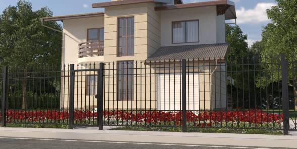 Забор металлический сварной секционный СЗ-27, 1 м²