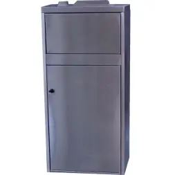 Урна Мега-2, 500х600х1250 мм, покраска по RAL, с тележкой 120 л