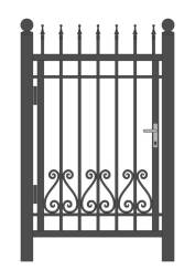 Кованая металлическая калитка МК13