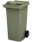 Мусорный контейнер для ТБО/ТКО, 240 л, на колёсах, с крышкой, пластик, евро, цвет: зеленый