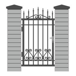 Кованая металлическая калитка МК15
