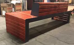 Скамейка стальная «Ладья» со спинкой