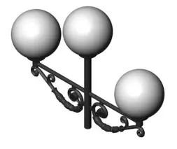 Фонарный столб А-12-3 со светильниками 4,631 м