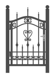 Кованая металлическая калитка МК17