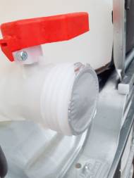 Еврокуб (IBC-контейнер) на комбинированном поддоне UN с широким краном 80 мм, 1000 л, белый [UC 1000 комб UN (ШК)]