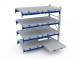 Стеллаж с выкатными платформами ДВК S-HEAVY 500 (4 яруса хранения)