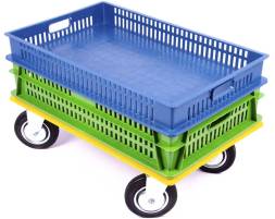 Тележка для ящиков, 4 колеса, 160 мм, усиленная