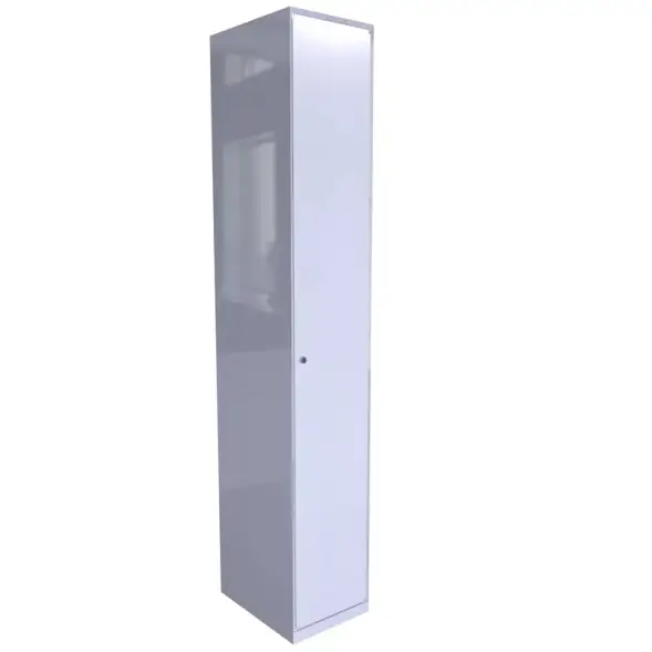 Металлический шкаф ХПГ 12 для СИЗ и противогазов 1800х300х400 мм с дверью Светло-серый