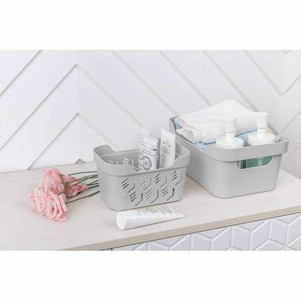 Ящик с крышкой универсальный Deluxe, 1,9л, светло-серый