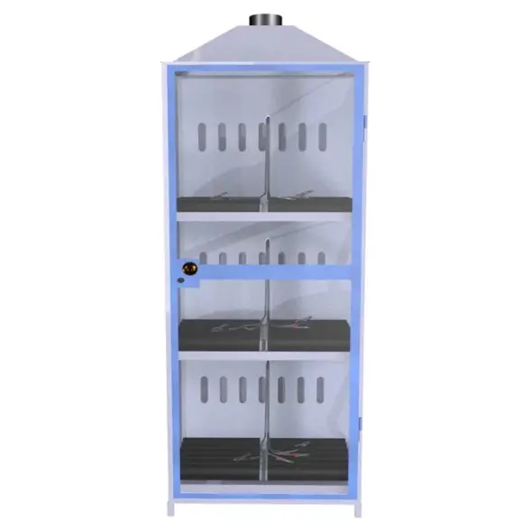 Шкаф для аккумуляторов ШМА-06-02 690x780x1850 мм Синий