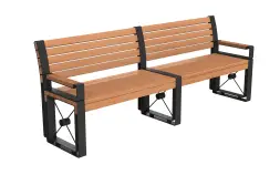 Скамейка стальная «София» с подлокотниками 1,5 м
