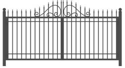 Распашные металлические ворота РВ-8, 4000x2000 мм