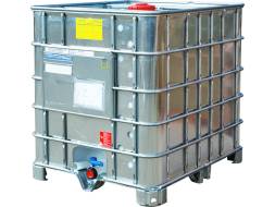 Еврокуб (IBC-контейнер) с заземлением без нижней планки, 1000 л, серебристый [SX EX 1000]