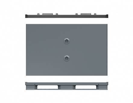 Крупногабаритный разборный пластиковый контейнер Polybox, 1470х1140x1265 мм, серый [PolyBox900] 