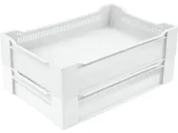 Ящик пластиковый морозостойкий перфорированный, 600x400x135 мм, 32,4 л, белый [120]