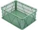 Ящик пластиковый с перфорированными стенками, 430х330х180 мм, зеленый [430330180-01]