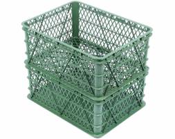 Ящик пластиковый с перфорированными стенками, 430х330х180 мм, зеленый [430330180-01]