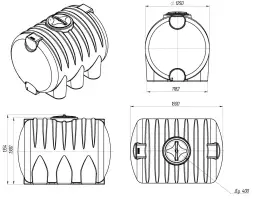 Емкость HR 2000л под плотность до 1.2 г/см3 синяя