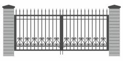 Распашные металлические ворота РВ-13, 4000x2000 мм
