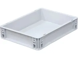 Евроконтейнер пластиковый сплошной SPK 4075, 400x300x75 мм, 9 л, серый