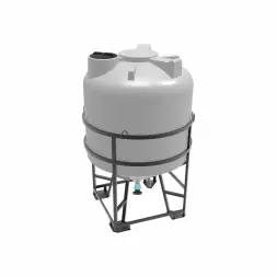 Емкость ЦКТ 5000 л с патрубком 160мм с фланцем белая в обрешетке