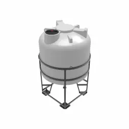 Емкость ЦКТ 5000 л с патрубком 160мм с фланцем белая в обрешетке