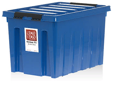 Контейнер Rox Box с крышкой 70 л, синий