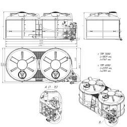 Комплекс насосный для СЗР/КАС 1275л/мин G3 на две емкости TRF