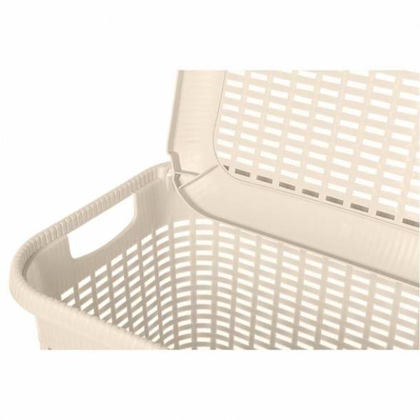 Корзина для белья 50л, бежевый