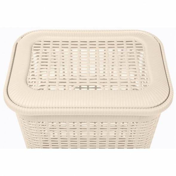 Корзина для белья 50л, бежевый