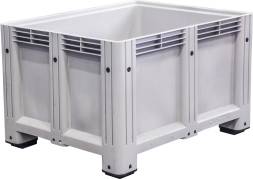 Крупногабаритный сплошной пластиковый контейнер на ножках Big Box, 1200x1000x760 мм, зеленый [12001000760-00]