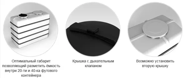 Емкость K 3000л под плотность до 1.2 г/см3 белая в обрешетке