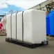 Емкость KR 4000л под плотность до 1.2 г/см3 белая в обрешетке (полный слив)