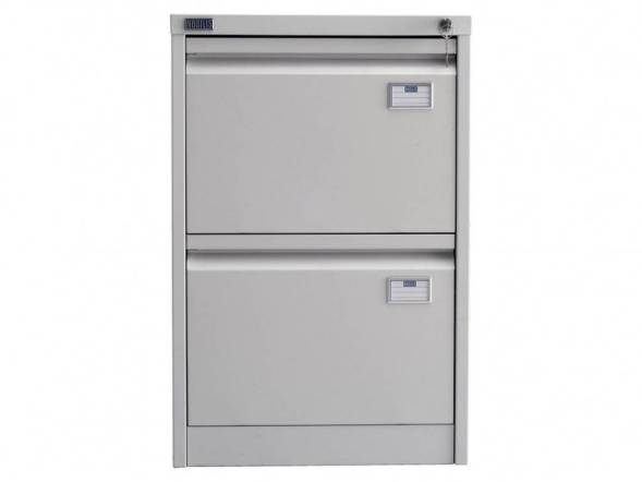 Шкаф металлический картотечный (картотека) NOBILIS NF-02, A4, 2 ящика, 713x470x630 мм