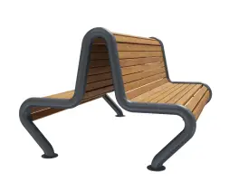 Скамейка стальная «Яуза» В 1.2 двухсторонняя 1,8 м