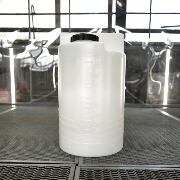 Емкость дозировочная 100 л с резьбовой крышкой под плотность вещества до 1.3 г/см3, белый